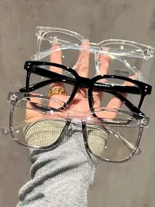 3 pair of simple and comfortable anti-blue light square frame eyeglasses, unisex fashionable and versatile, suitable for office and daily wear, effective filtering of blue light eye protection, but also Mother's Day gift selection!