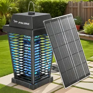 Square Solar Mosquito Killer Lamp – High-Efficiency Pest Control with 7.5W Solar Panel; Suitable for Gardens, Patios, Balconies, Camping, and Courtyards; USB Rechargeable.