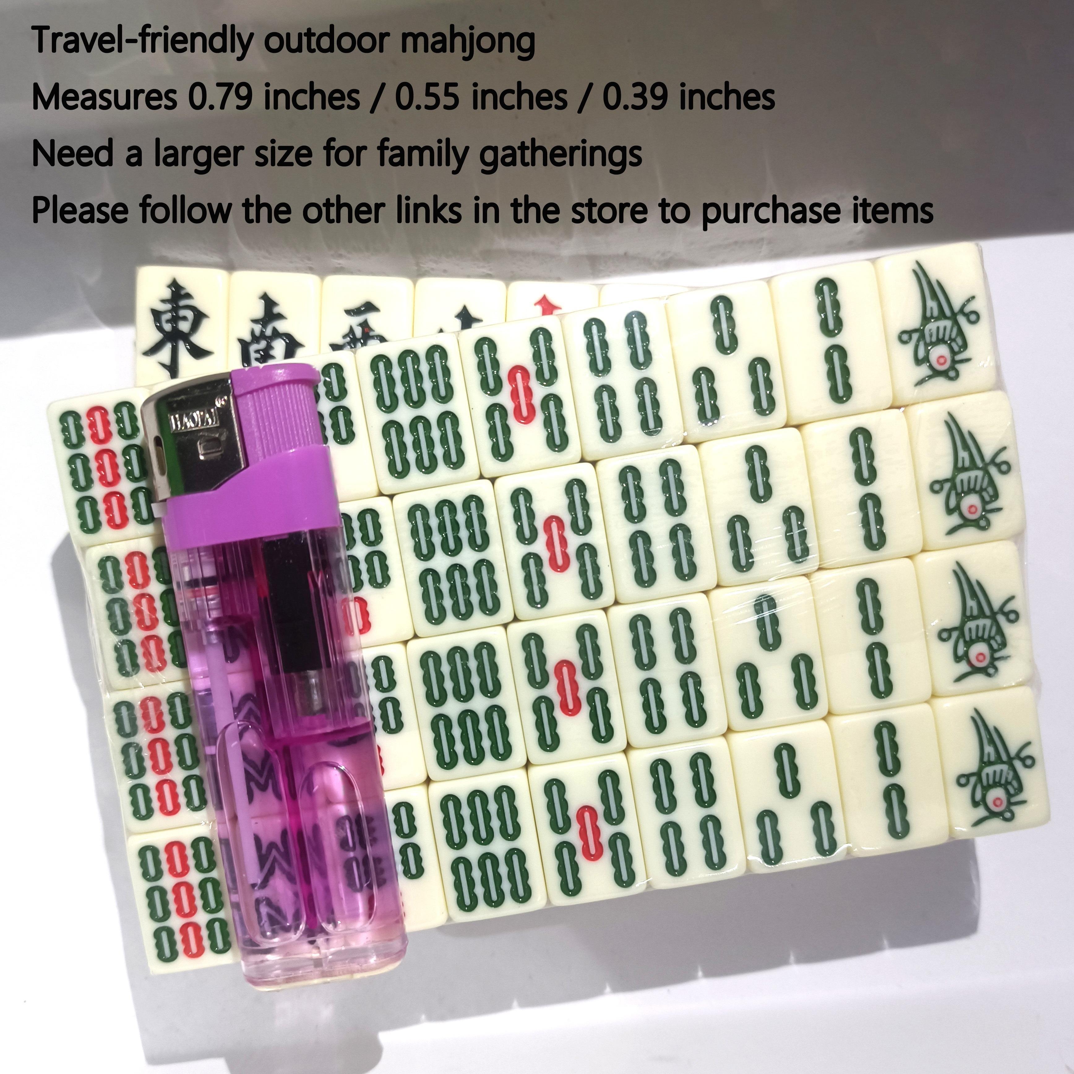 Compact Mahjong Set - Perfect for Travel and On-the-Go Board Games! As Halloween, Chrismas Gift