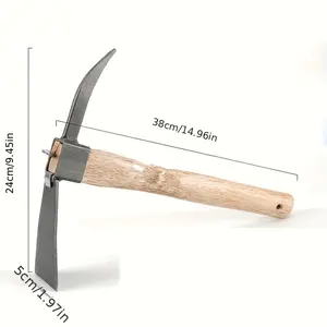 1pc, Manganese Steel Gardening Small Hoe, Pickaxe, Rake, Handheld Classic Digging Tool, Tools For Planting Flowers And Vegetables, For Outdoor Camping Hiking
