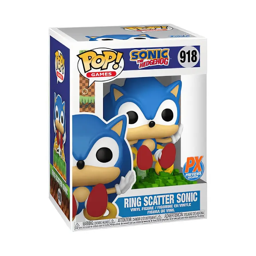 Funko Pop! Sonic The Hedgehog Ring Scatter Sonic #918 Exclusive Vinyl Figure