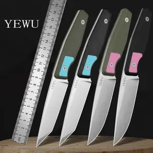 JEABROTHER Fixed Blade Knife, 14C28N Steel, Outdoor Tool, Camping