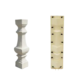 30.9x6.5 Inch Plastic Balustrade Mold, DIY Concrete Vase Column Casting Mould for Garden Fence Railing, Reusable & Durable Cement Mold for Terrace, Park, Pathway, DIY Home