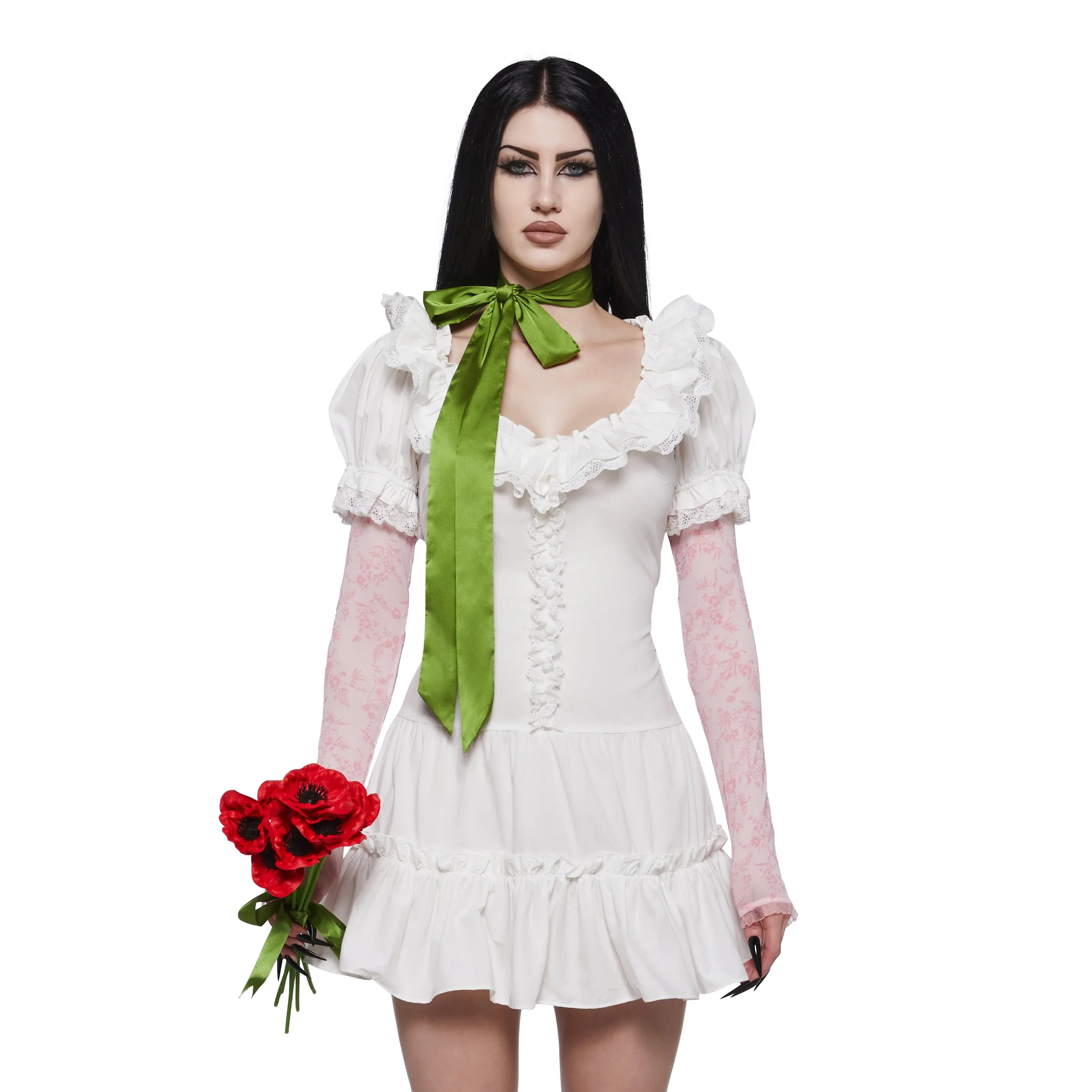 Girl with Green Ribbon Costume