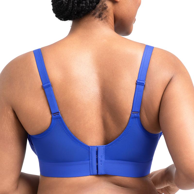 HSIA Serenata Flora Linear Plus Size Lace Sheer Mesh Full Coverage Adjustable Straps Unlined Underwire Bra