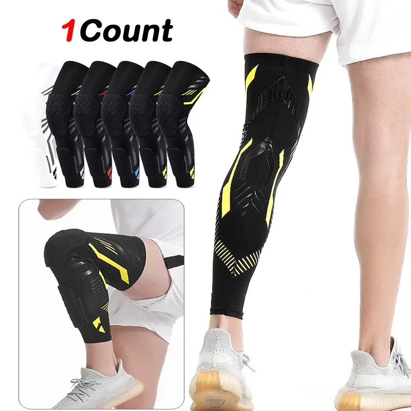 Unisex Knee and Calf Pads for Sports, Basketball, Running, and Athletic Compression Thigh Sleeves for Men and Women, Protective Leg Gear, Knee Compression Wrap, Knee Supporter