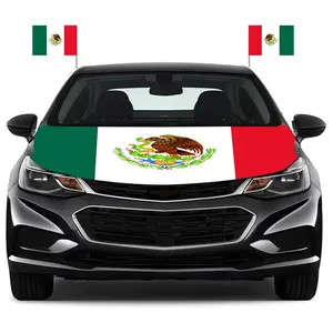 Mexico FLAG Car Hood Cover 4*5ft(120*155cm),Patriotic Mexico  Flag for Car Hood Cover - Premium Sublimation Print Car Hood Flag, Engine Flag