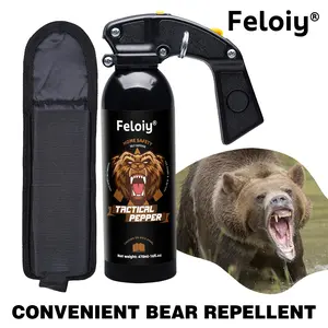 Feloiy Bear Spray, portable, ready-to-use emergency gear protection, with pocket, 470ml 16oz - for hiking and camping.
