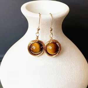 Crystal Earring Healing Natural Crystal Gorgeous Stone Bead Beads Gemstone Jewelry Energy Healing Love Girlfriend Boyfriend Souvenir Valentine Father Mother Anniversary New Year Christmas Halloween Birthday Gift