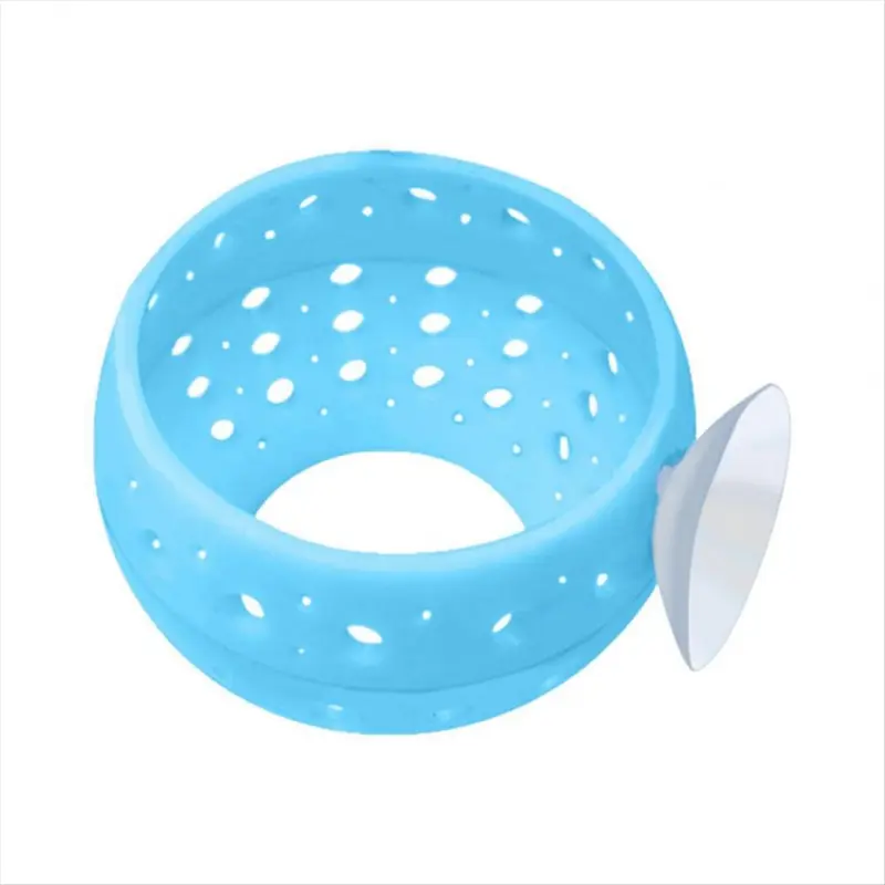Fish Tank Accessory Small Hole Hollow Fish Cave Plastic Aquarium Decor with Suction Cup for Shrimp Fish Tank Pond Blue for Christmas New Year decorations