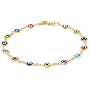 Evil Eye Bracelet for Protection, Vintage Adjustable Wrist Chain, Minimalist Stylish Jewelry, Block Bad Vibes, Gift Ready, Everyday Wear Accessory