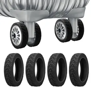 Silicone Luggage Wheel Cover (8 Counts), Travel Wheel Protector, Anti-noise Wheel Covers for Luggage, Travel Trolley, Rotating Chair, Stool, Wheel Cover for Outdoor Travel, Christmas Gift