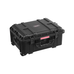 summervibes VEVOR Weatherproof Hard Case, Heavy Duty Protective Dry Box Case with Pre-Cut Foam, Wheels Retractable Pull Handles for Travel, Hunt, Military, Tactical, IP67 Waterproof Case for Cameras(57x45x28)