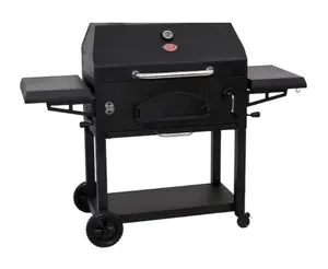 Char-Griller Legacy 33-in W Black Cart Charcoal Grill