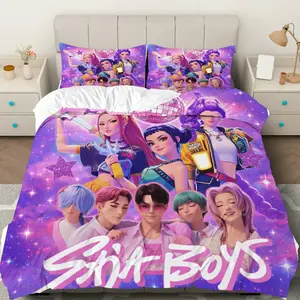 3PCS Duvet Cover Set, 1 Duvet+2 Pillowcases(Without filler), Pop Art Music Galaxy Fashion theme, Party bedding set, Vibrant Colors Suitable for decoration bedroom, apartment, studio, dorm