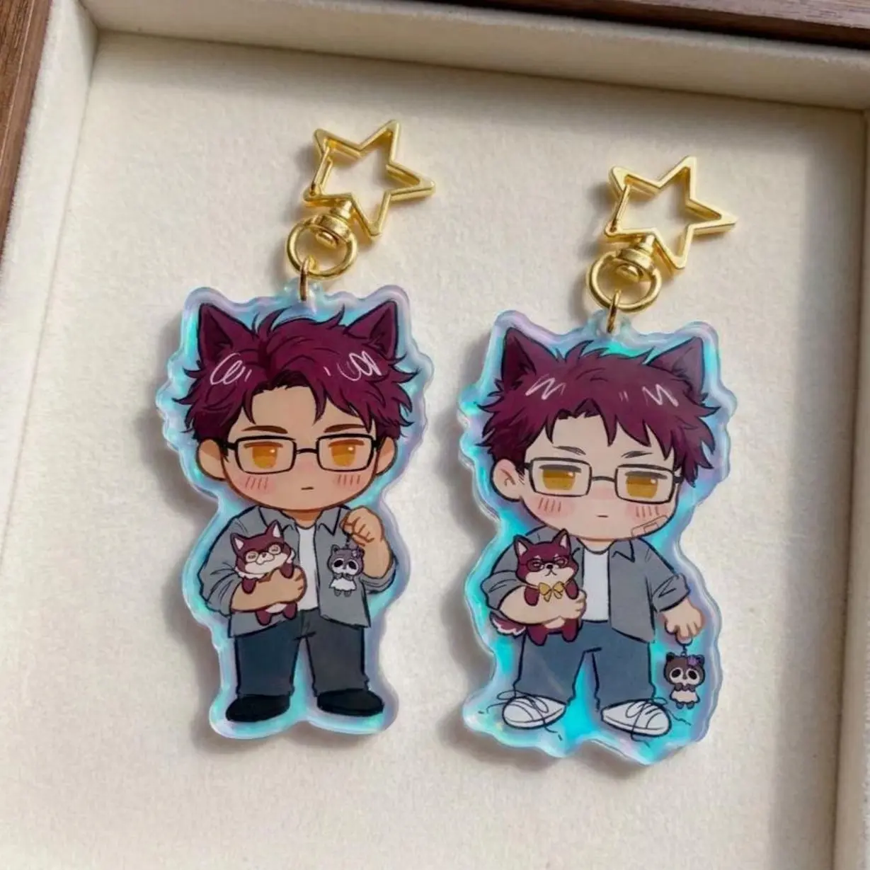 Love and Deepspace Valko Keychain - Cute Wolf Fan Art