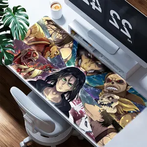 Attack on Titan Anime Mouse Pad, Durable Rubber Base Polyester Fiber Desk Mat, Ideal for Gaming Office Laptop RV, Perfect Birthday Christmas Gift