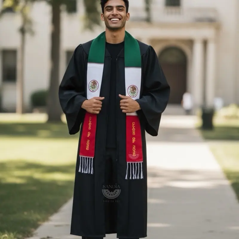 Sarape Mexican Graduation Stole | Class of 2026  | Embroidered Graduation Sash