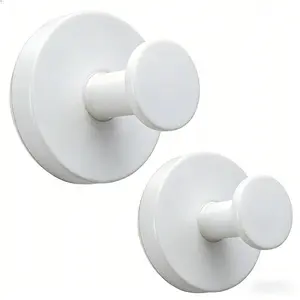 2 pcs Stainless Steel Suction Cup Hooks No-Drill No-Damage Vacuum Suction Hooks Kitchen Bathroom Bedroom Essentials Clothes Hooks Towel Hooks Organiser