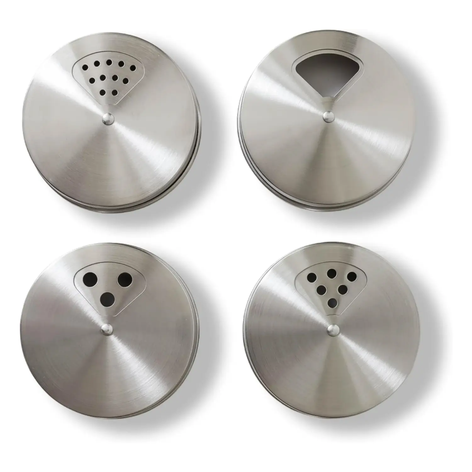 4 Pack Stainless Steel Adjustable Spice Lid for Mason Jar, Regular Mouth
