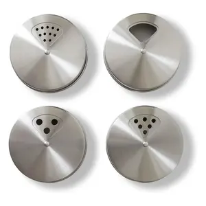 4 Pack Stainless Steel Adjustable Spice Lid for Mason Jar, Regular Mouth