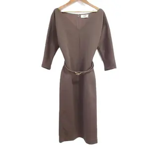 Pre-owned FENDI Others Small Leather Goods V Neck Narrow Belt Dress