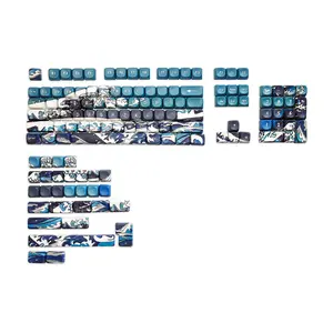 134-Key PBT Keycaps Set with MOA Profile and Dye-Sublimation, Compatible with ANSI Layout MX Switch Mechanical Keyboards, Includes Keycap Puller
