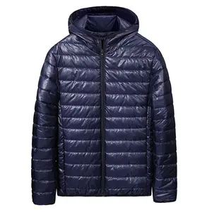 Boys Lightweight Water-Resistant Packable Hooded Puffer Jacket