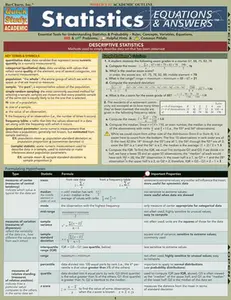 Statistics Equations & Answers: Quickstudy Laminated Reference Guide -- Stephen V. Kizlik, Poster