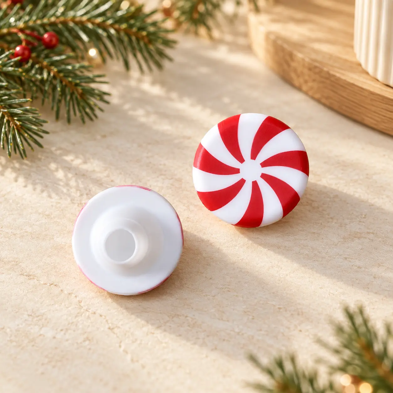 Christmas Door Handle Covers, Cute Candy Cane Handle Protectors for Cabinets and Drawers, Festive Holiday Kitchen Accessories, Seasonal Home Decoration