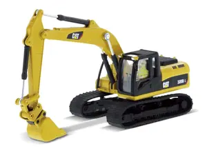 CAT Caterpillar 320D L Hydraulic Excavator w/ Multiple Work Tools (High Line Series) 1:87 HO Scale Model - Diecast Masters 85652