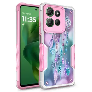 Motorola Moto G Stylus 2025 Graphics Design Hybrid Armor Cover Case - Durable Phone Accessories Protection Floral