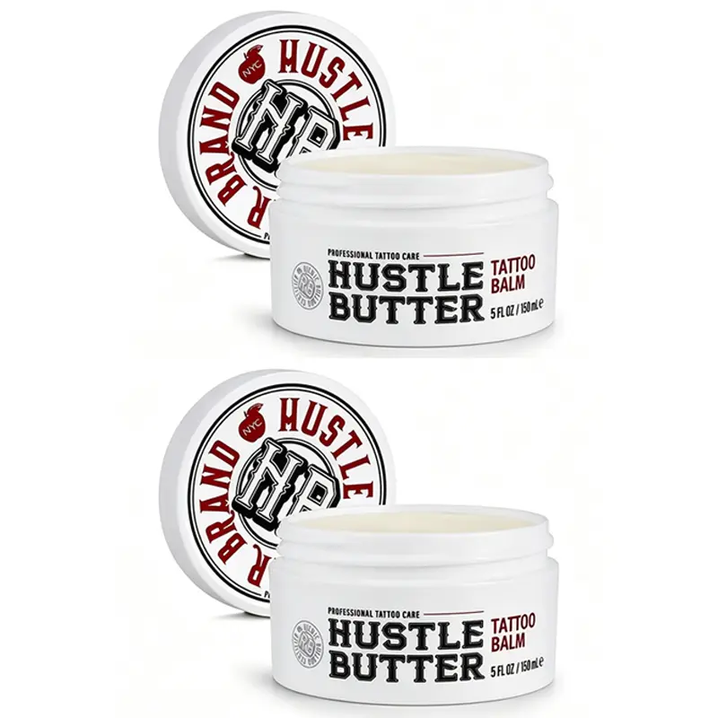 Hustle Butter 5oz Tattoo Balm For New & Older Tattoos - Safe While Healing - Moisturizes and Rejuvenates Tattoo Aftercare Cosmetics