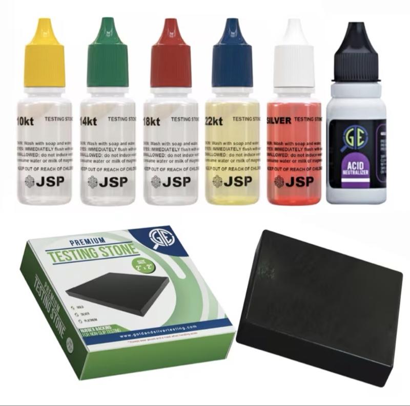 Gold Silver Jewelry Testing Acid Kit 10K 14K 18K 22K 24 Test Kit Detector