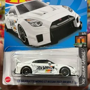 white Nissan Skyline GTR R35 Liberty Walk silhouette 1:64 scale Diecast car