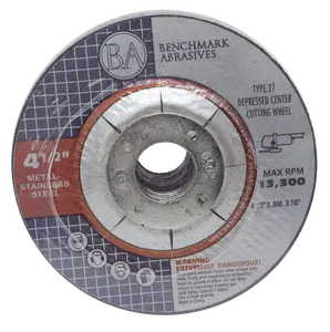 4-1/2" x .040 x 7/8" T27 Depressed Center Thin Cut-off Wheel - 25 pack