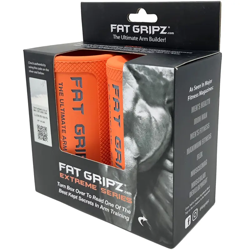 Fat Gripz Extreme (2.75 Inch Outer Diameter) Thick Grips For Increased Muscle Fiber Activation