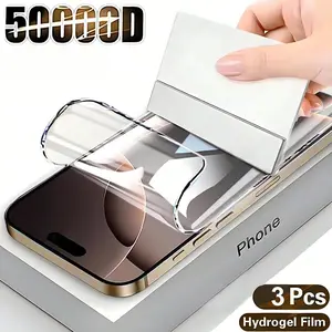 HD Clear Phone Screen Protector, Scratch Proof Water Gel Screen Protector, Phone Accessories Compatible with iPhone 16 15 14 13 12 11 XR SE, Cover