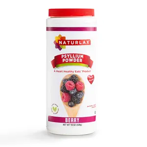 Berry Flavored Psyllium Husk Powder, Sugar-Free -Free Natural Fiber for Gut Health - Naturlax