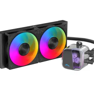 SAMA L70 240mm Liquid CPU Cooler AIO Cooler with ARGB Infinity Mirror Effect 2x120mm ARGB Light Sync with Motherboard PWM 28 mmFans Low-Noise for AMD AM4/AM5, Intel LGA 1700/1150/1151/1200/1851 Thermal Grease/Black