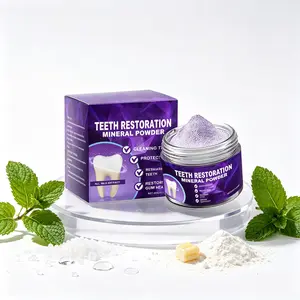 Purple Mineral Tooth Powder with Hydroxyapatite – Gentle Peroxide-Free Whitening, Removes Stains Freshens Breath, Enamel-Safe Gum Friendly Daily Oral Care 50g