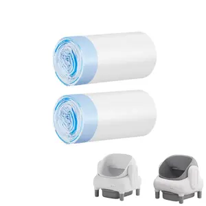 Cat Litter Bags - 40 Durable Drawstring Liners for Automatic Litter Boxes Heavy-Duty Replacement Bags for Self-Cleaning Cat Litter Boxes High Durability and Toughness Quality Material Easy to Handle Large Quantity Cost-Effective