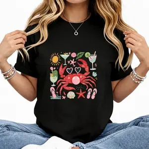 Bubble Crab Shirt Comfort Colors, Trendy Women's Tshirt summerwins