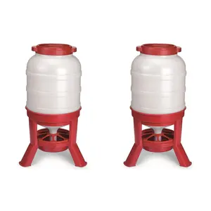 Little Giant 60 Pound Feed Heavy Duty Poultry Chicken Gravity Feeder (2 Pack) Little Giant 60 Pound Feed Heavy Duty Poultry Chicken Gravity Feeder (2 Pack)