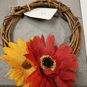 small grapevine wreath sunflower hanging decor