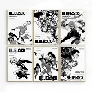 Blue Lock Anime Poster - The Striker Collection - Itoshi Sae, Shidou Ryusei, Yoichi Isagi - Canvas Print, Minimalist Aesthetic, Japanese Artwork, Gift for Anime Fans