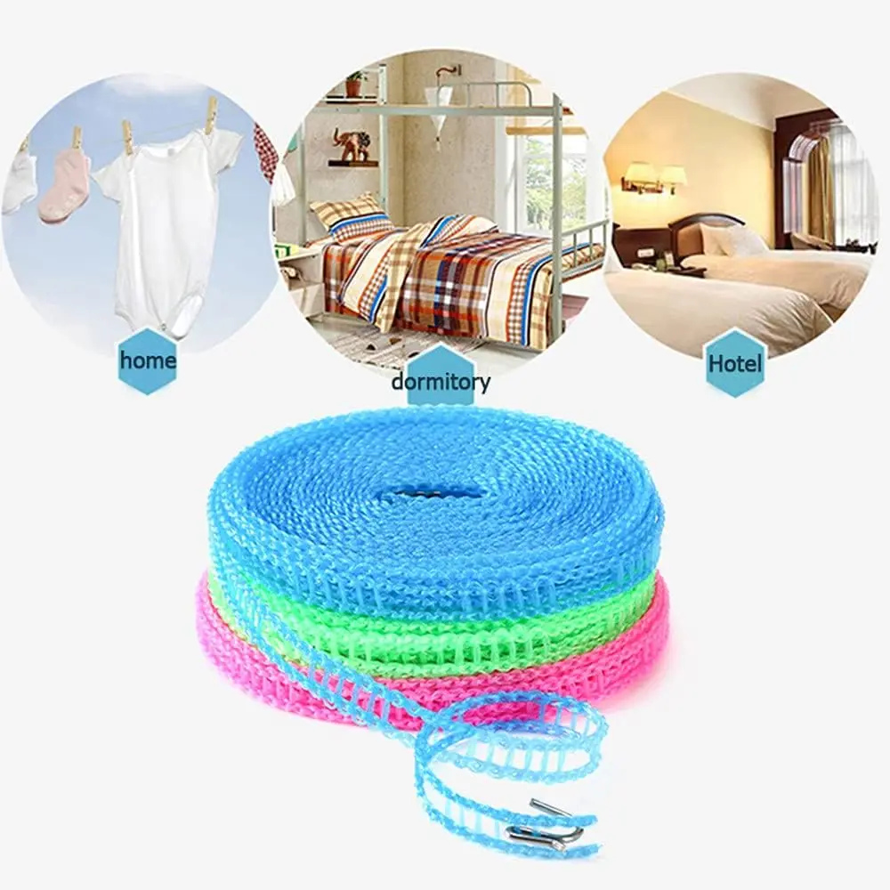 Retractable clothesline, outdoor camping clothesline, windproof and non-slip clothesline, portable clothesline, travel clothesline, indoor and outdoor clothesline