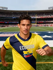 2026 Football World Cup Ecuador Flag Soccer T-Shirt, Unisex Fan Edition, New Quick-Dry Breathable Sports Jersey, Supporter Souvenir