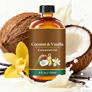 Coconut Vanilla Essential Oil 4oz- Moisturizes Skin Massage Oil For Humidifier, Diffuser, Flavored Air, Soap, Scented Candle And Car Air Freshener, Room Decor