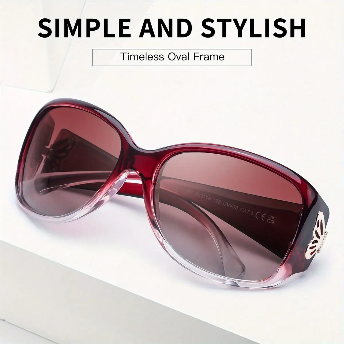 Polarized Wrap Around Butterfly Sunglasses for Women UV400 Protection Jackie-O Amazon.com: The Fresh Women main image 3